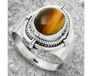 Natural Tiger Eye - Africa Ring size-7 SDR170411 R-1539, 9x11 mm