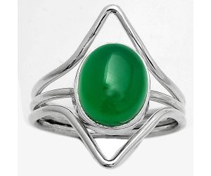 Natural Green Onyx Ring size-9.5 SDR170537 R-1460, 9x11 mm