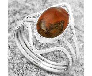 Natural Rare Cady Mountain Agate Ring size-8 SDR170548 R-1460, 9x12 mm