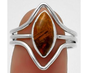 Natural Rare Cady Mountain Agate Ring size-8 SDR170555 R-1460, 7x13 mm