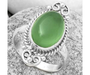 Natural Green Onyx Ring size-8 SDR170637 R-1500, 10x14 mm