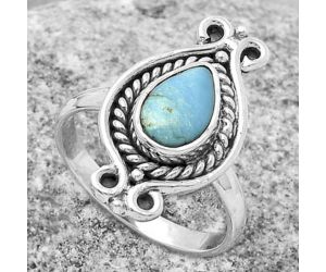 Natural Turquoise Nevada Aztec Mt Ring size-8.5 SDR170738 R-1108, 7x10 mm