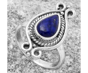 Natural Lapis - Afghanistan Ring size-7 SDR170741 R-1108, 7x11 mm