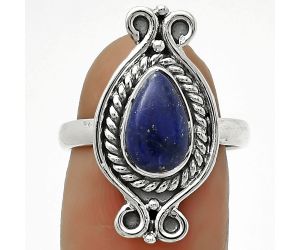 Natural Lapis - Afghanistan Ring size-7.5 SDR170745 R-1108, 6x10 mm