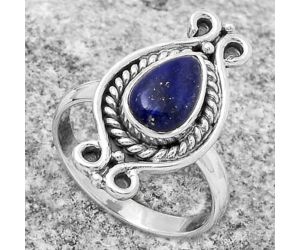 Natural Lapis - Afghanistan Ring size-7.5 SDR170745 R-1108, 6x10 mm