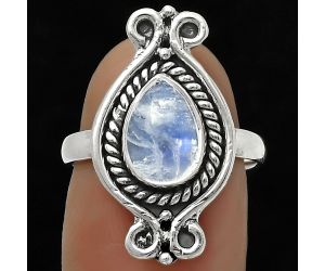 Natural Rainbow Moonstone - India Ring size-7 SDR170768 R-1108, 7x10 mm