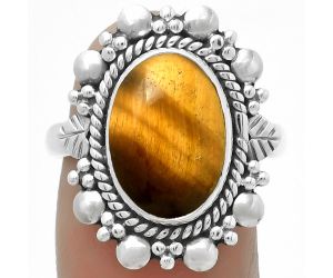 Natural Tiger Eye - Africa Ring size-8.5 SDR170850 R-1399, 10x14 mm