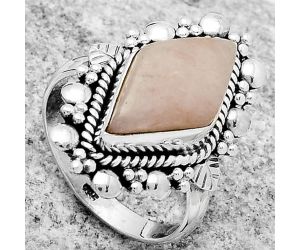 Natural Pink Scolecite Ring size-8 SDR170866 R-1399, 10x18 mm