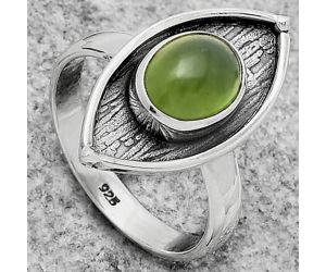 Natural Nephrite Jade - Canada Ring size-7.5 SDR170896 R-1628, 7x9 mm