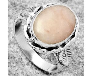 Natural Pink Scolecite Ring size-8 SDR170978 R-1083, 11x15 mm
