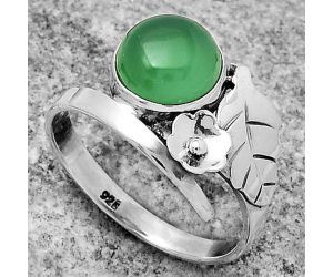 Natural Green Onyx Ring size-8 SDR171000 R-1410, 9x9 mm