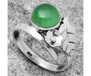 Natural Green Onyx Ring size-8.5 SDR171006 R-1410, 9x9 mm
