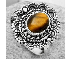 Natural Tiger Eye - Africa Ring size-7 SDR171052 R-1256, 7x9 mm