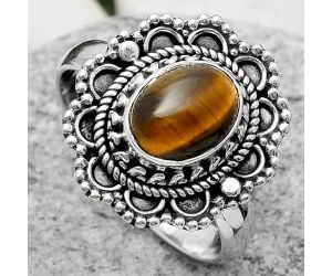 Natural Tiger Eye - Africa Ring size-9 SDR171066 R-1256, 7x9 mm