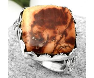 Natural Indian Paint Gemstone Ring size-7.5 SDR171085 R-1315, 17x17 mm
