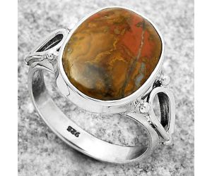 Natural Rare Cady Mountain Agate Ring size-7.5 SDR171138 R-1224, 12x15 mm