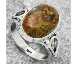 Natural Rare Cady Mountain Agate Ring size-7.5 SDR171151 R-1224, 11x15 mm