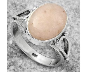 Natural Pink Scolecite Ring size-8 SDR171160 R-1224, 11x15 mm