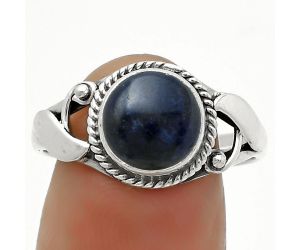 Natural Sodalite Ring size-9 SDR171203 R-1405, 9x9 mm