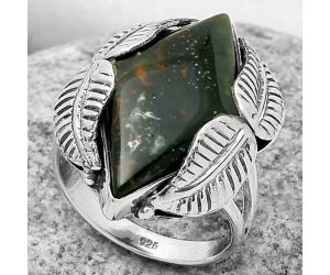 Southwest Design - Blood Stone - India Ring size-8 SDR171281 R-1498, 12x24 mm