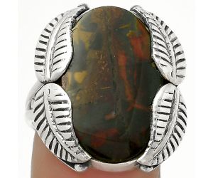 Southwest Design - Blood Stone - India Ring size-9 SDR171309 R-1498, 14x21 mm