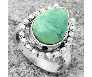 Natural Turquoise Magnesite Ring size-7 SDR171324 R-1518, 10x14 mm