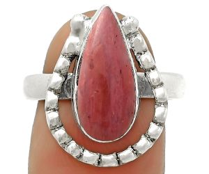 Natural Pink Tulip Quartz Ring size-8.5 SDR171335 R-1518, 7x16 mm