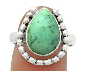 Natural Turquoise Magnesite Ring size-8.5 SDR171345 R-1518, 10x14 mm