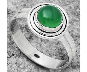 Natural Green Onyx Ring size-8.5 SDR171370 R-1594, 7x7 mm