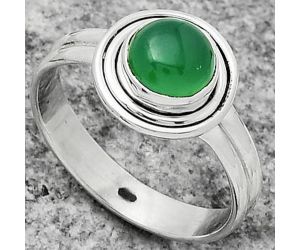 Natural Green Onyx Ring size-8 SDR171372 R-1594, 8x8 mm