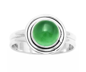 Natural Green Onyx Ring size-9 SDR171381 R-1594, 8x8 mm
