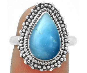 Natural Smithsonite Ring size-8 SDR171413 R-1332, 9x13 mm