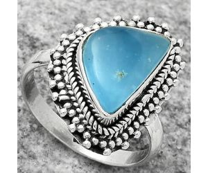 Natural Smithsonite Ring size-8 SDR171434 R-1332, 9x14 mm