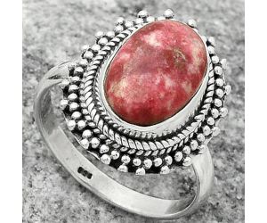 Natural Pink Thulite - Norway Ring size-8.5 SDR171438 R-1332, 9x13 mm
