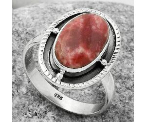 Natural Pink Thulite - Norway Ring size-9 SDR171514 R-1595, 9x15 mm