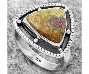 Natural Ruby In Fuchsite Ring size-8.5 SDR171521, 12x12 mm