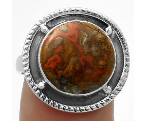 Natural Rare Cady Mountain Agate Ring size-8.5 SDR171557 R-1595, 13x13 mm