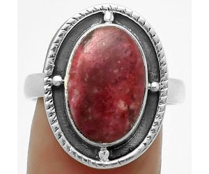 Natural Pink Thulite - Norway Ring size-9 SDR171558 R-1595, 10x15 mm