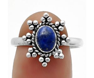 Natural Lapis - Afghanistan Ring size-8.5 SDR171622 R-1234, 5x7 mm