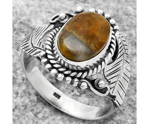Natural Rare Cady Mountain Agate Ring size-8 SDR171656 R-1272, 8x11 mm