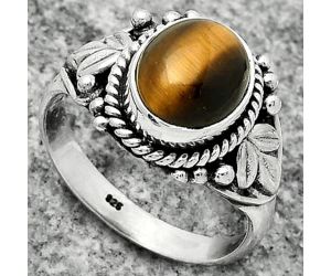 Natural Tiger Eye - Africa Ring size-7 SDR171729 R-1300, 8x10 mm