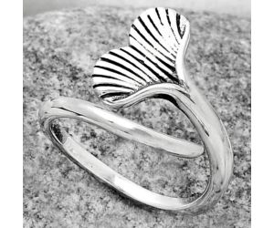 Mermaid Tail Charm - Plain Silver Ring size-8 SDR171837 R-1069, N/A