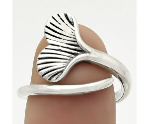 Mermaid Tail Charm - Plain Silver Ring size-8 SDR171838 R-1069, N/A