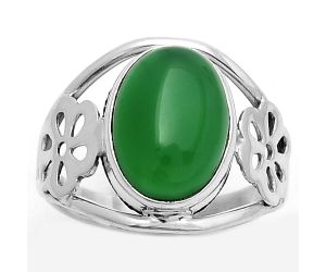 Natural Green Onyx Ring size-9.5 SDR172105 R-1497, 10x14 mm