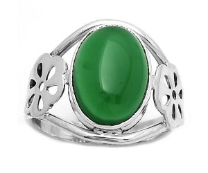 Natural Green Onyx Ring size-8.5 SDR172114 R-1497, 10x14 mm