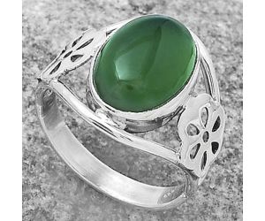 Natural Green Onyx Ring size-8.5 SDR172114 R-1497, 10x14 mm