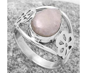 Natural Pink Scolecite Ring size-8.5 SDR172136 R-1497, 9x13 mm