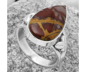 Natural Noreena Jasper Ring size-6.5 SDR172167 R-1261, 11x19 mm