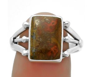 Natural Rare Cady Mountain Agate Ring size-9 SDR172209 R-1003, 9x13 mm