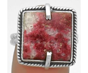 Natural Pink Thulite - Norway Ring size-8.5 SDR172244 R-1635, 14x14 mm
